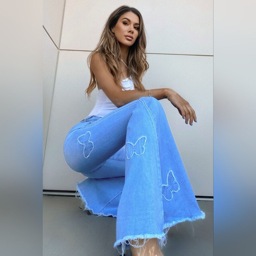Fit and Flare Butterfly Jeans